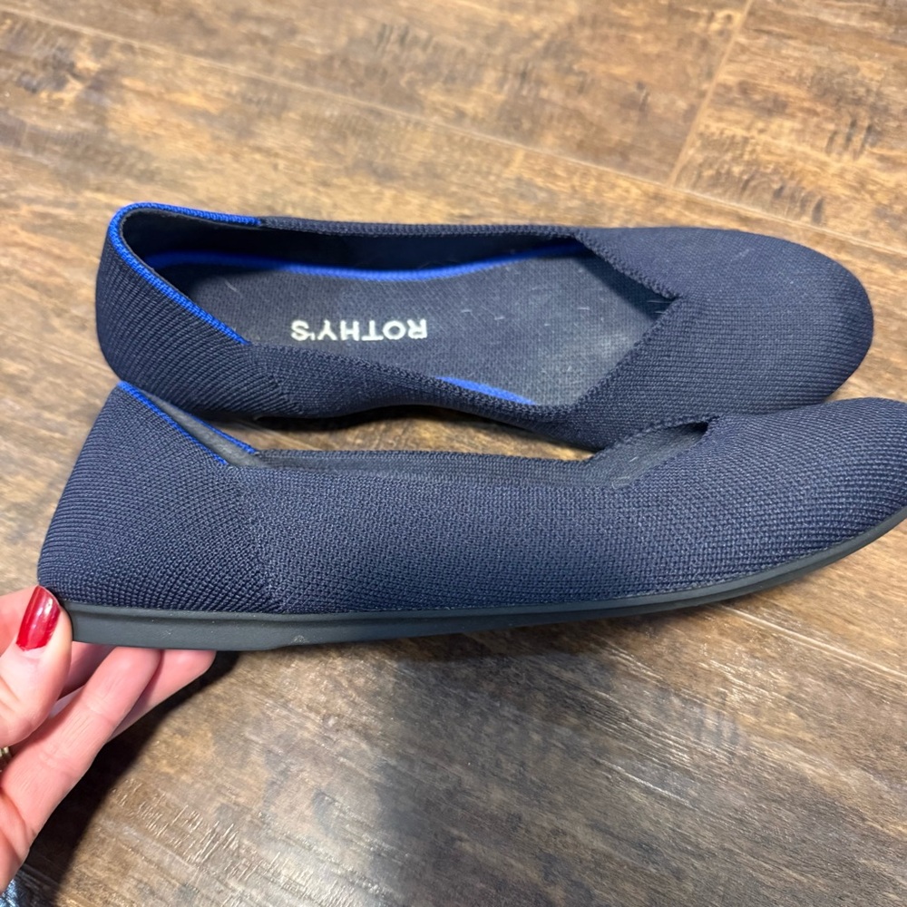 Rothy’s Maritime Navy Rounded Toe Flats Shoes